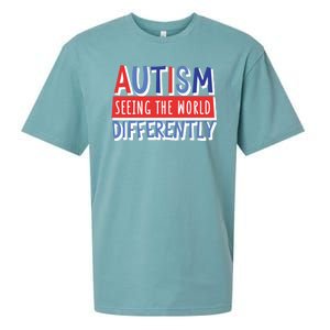 Seeing The World Differently Autism Awareness Sueded Cloud Jersey T-Shirt