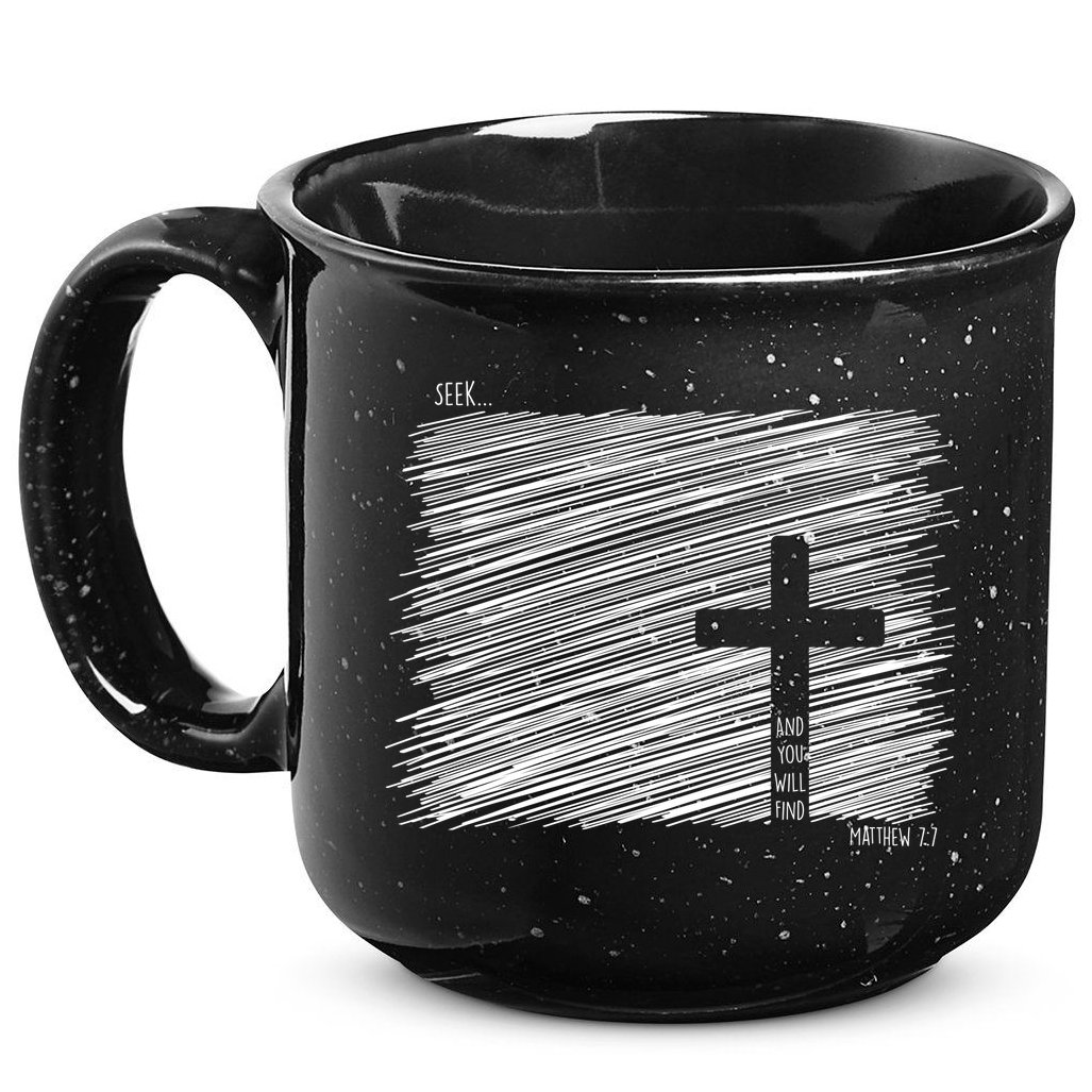 Seek And You Will Find Matthew 7:7 15oz Campfire Ceramic Mug