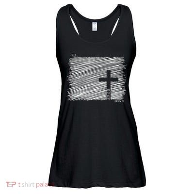 Seek And You Will Find Matthew 7:7 Ladies Essential Flowy Tank