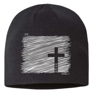 Seek And You Will Find Matthew 7:7 Sustainable Beanie