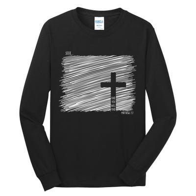 Seek And You Will Find Matthew 7:7 Tall Long Sleeve T-Shirt