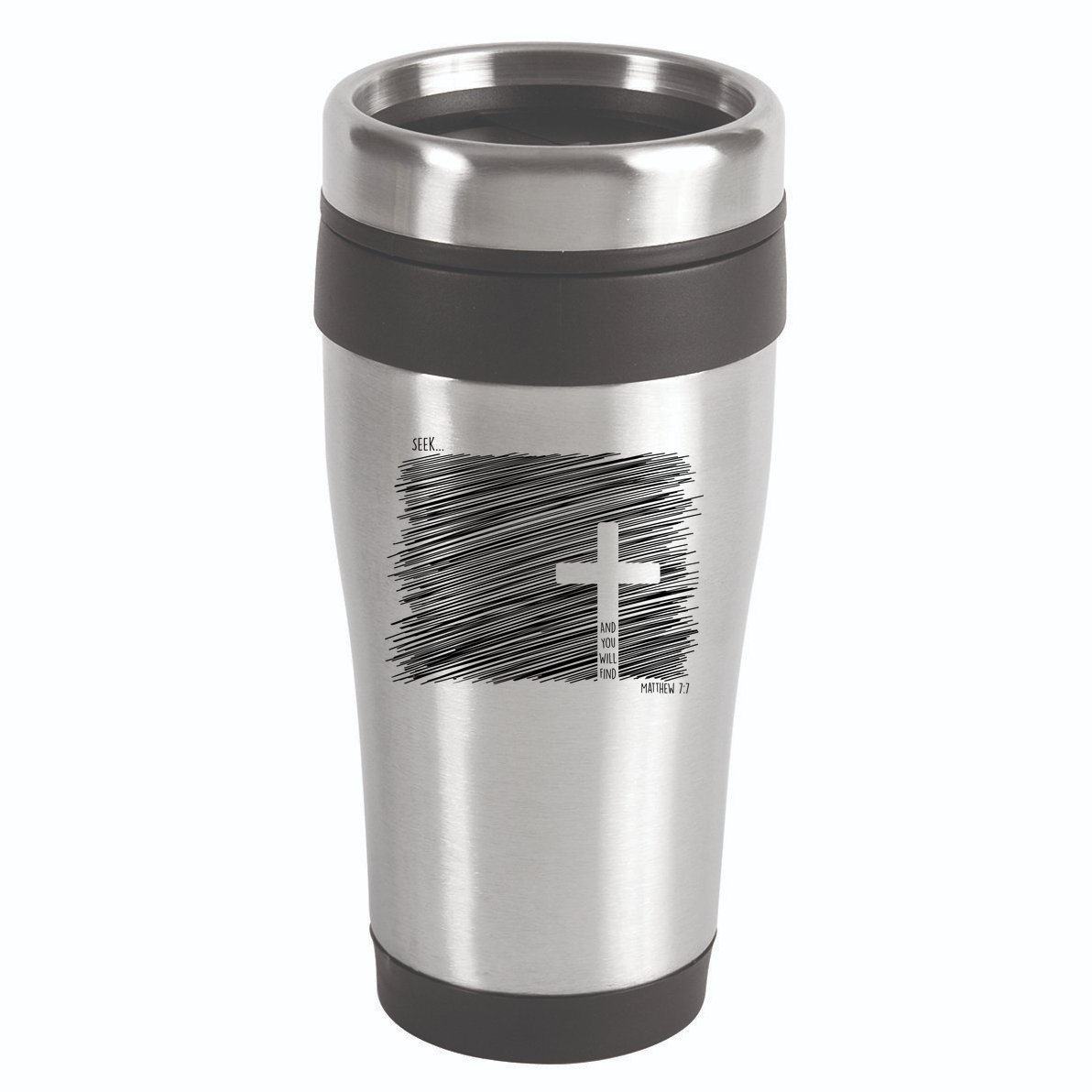 Seek And You Will Find Matthew 7:7 16oz Travel Tumbler