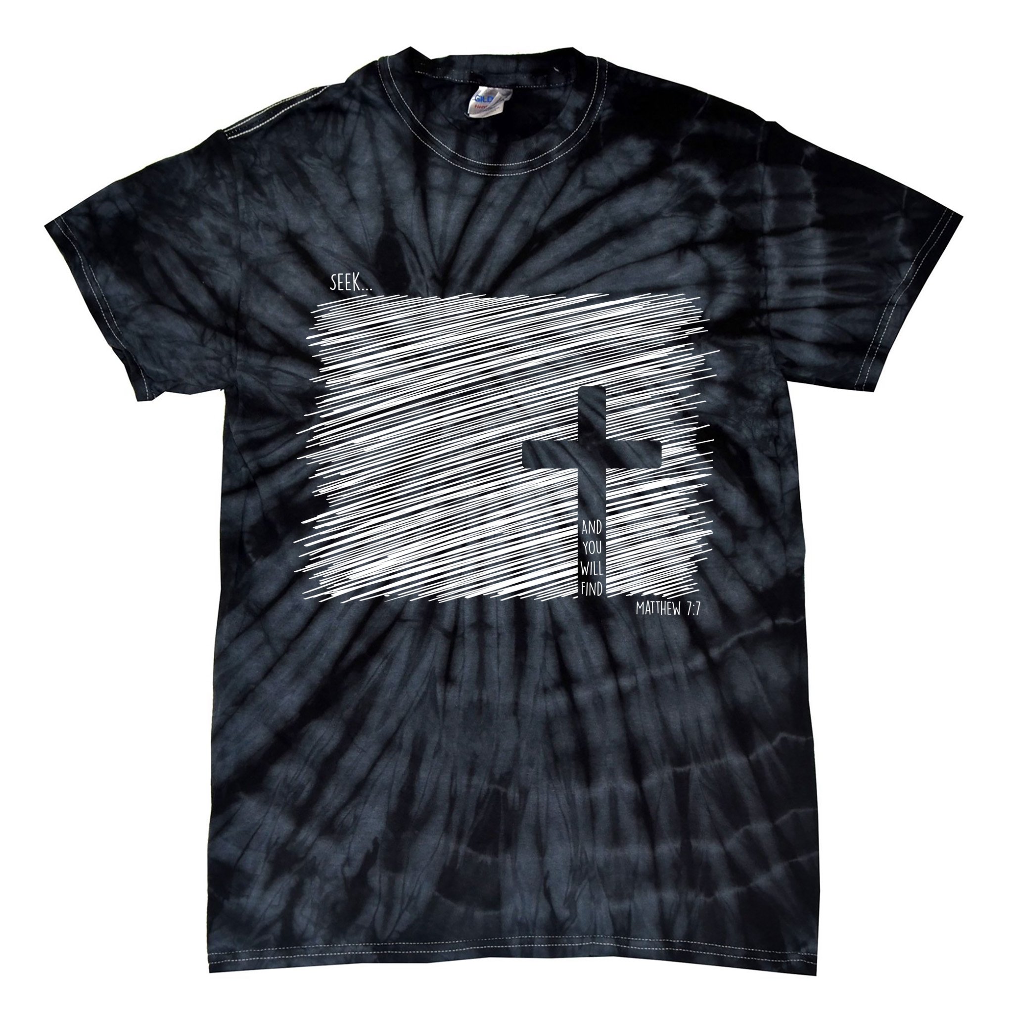 Seek And You Will Find Matthew 7:7 Tie-Dye T-Shirt