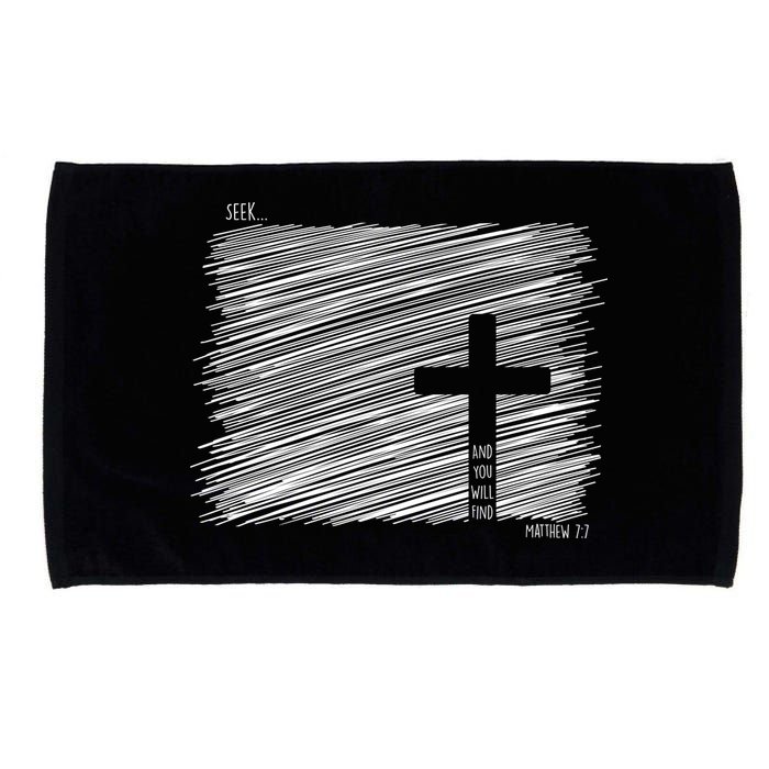 Seek And You Will Find Matthew 7:7 Microfiber Hand Towel