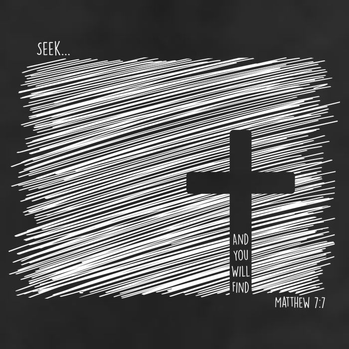 Seek And You Will Find Matthew 7:7 Microfiber Hand Towel