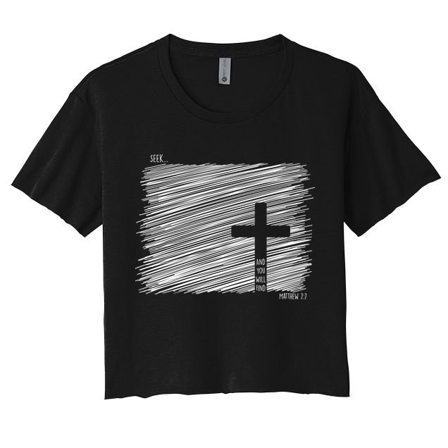 Seek And You Will Find Matthew 7:7 Crop Top