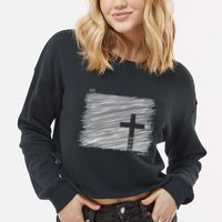 Seek And You Will Find Matthew 7:7 Cropped Pullover Crew