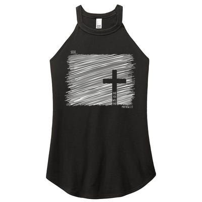Seek And You Will Find Matthew 7:7 Women's Perfect Tri Rocker Tank