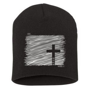 Seek And You Will Find Matthew 7:7 Short Acrylic Beanie