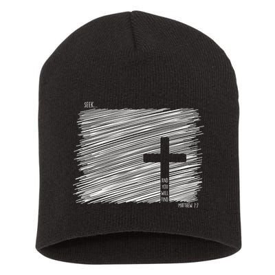 Seek And You Will Find Matthew 7:7 Short Acrylic Beanie