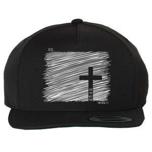 Seek And You Will Find Matthew 7:7 Wool Snapback Cap