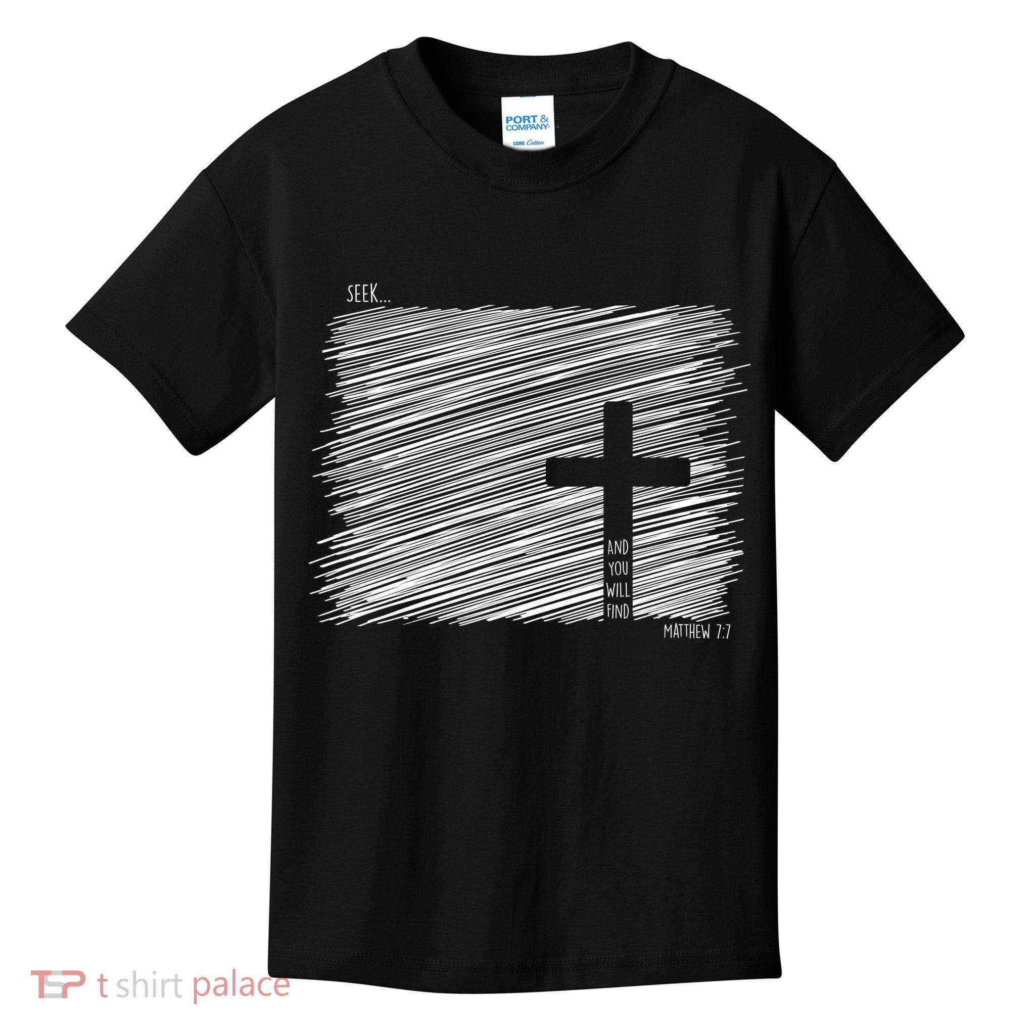 Seek And You Will Find Matthew 7:7 Kids T-Shirt