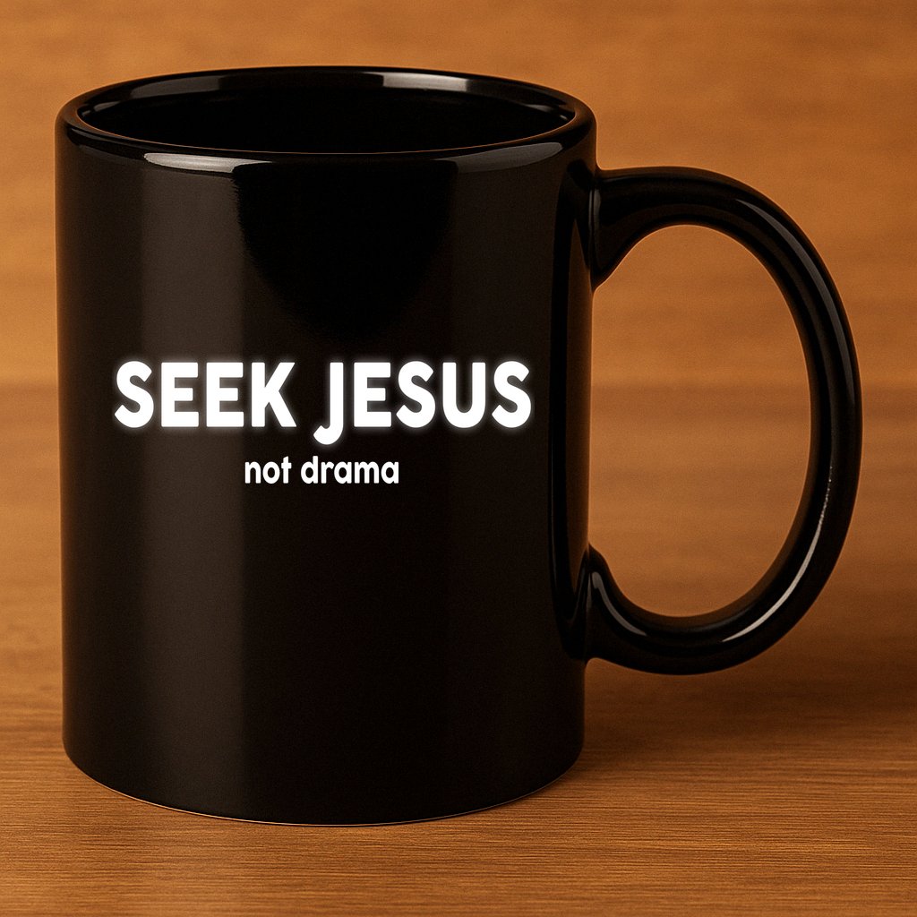 Seek Jesus Not Drama 11oz C Handle Ceramic Mug