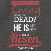 Seek Living Among Dead He Is Risen Jesus Vector Backpack