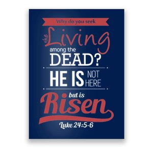 Seek Living Among Dead He Is Risen Jesus Poster