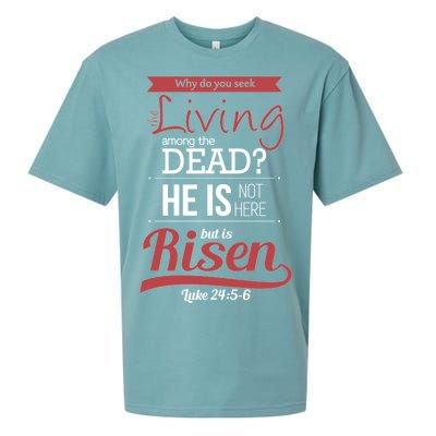 Seek Living Among Dead He Is Risen Jesus Sueded Cloud Jersey T-Shirt