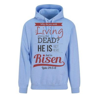 Seek Living Among Dead He Is Risen Jesus Unisex Surf Hoodie