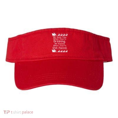 Sees You When You're Drinking Knows When You're Shit Faced Ugly Christmas Visor