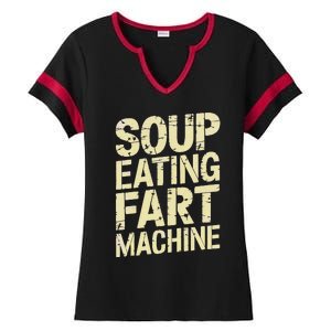 Soup Eating Fart Machine Ladies Halftime Notch Neck Tee