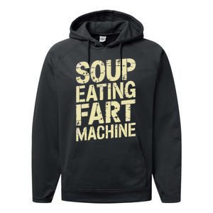 Soup Eating Fart Machine Performance Fleece Hoodie