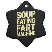 Soup Eating Fart Machine Ceramic Star Ornament