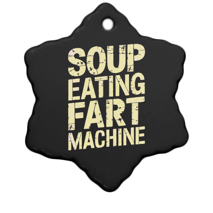 Soup Eating Fart Machine Ceramic Star Ornament