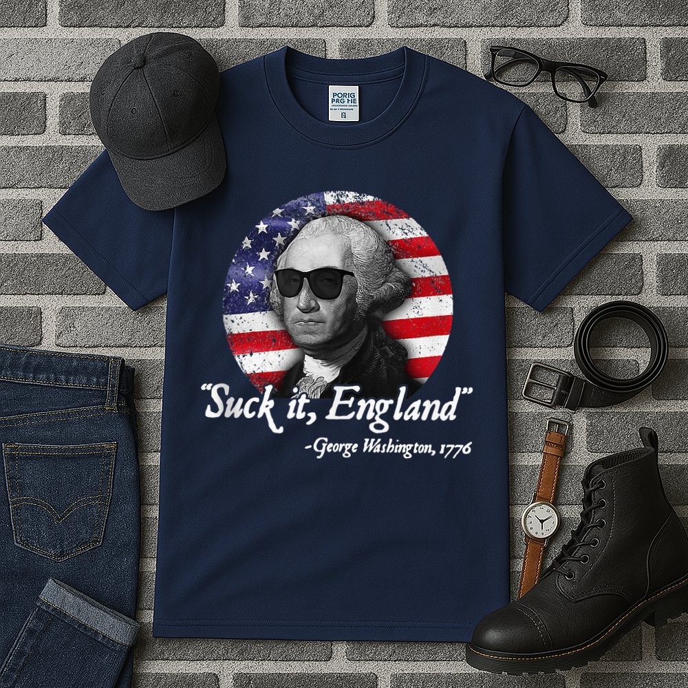 SuckIt England Funny 4th Of July George Washington 1776 Tall T-Shirt