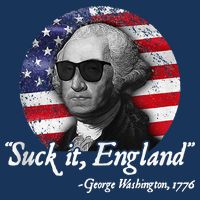 SuckIt England Funny 4th Of July George Washington 1776 Tall T-Shirt