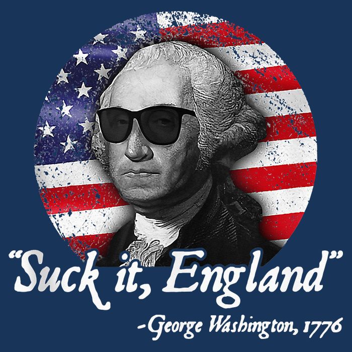 SuckIt England Funny 4th Of July George Washington 1776 Tall T-Shirt