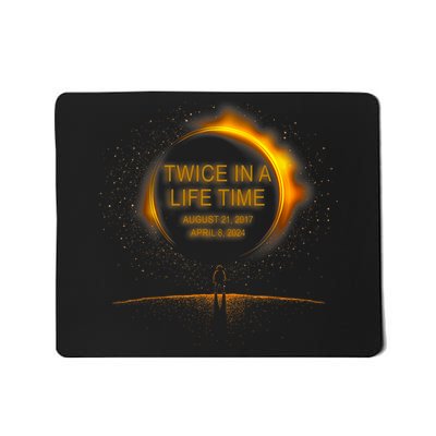 Solar Eclipse Funny Twice In Lifetime 2024 Solar Eclipse Mousepad