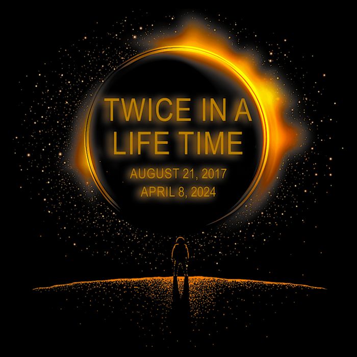 Solar Eclipse Funny Twice In Lifetime 2024 Solar Eclipse Baby Bodysuit