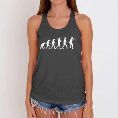 Surveyor Evolution for Land Surveyors and Engineers Women's Knotted Racerback Tank