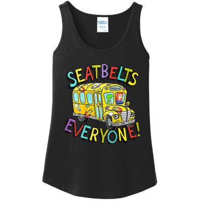 Seatbelts Everyone Funny Magic School Bus Driver Job Pride Ladies Essential Tank