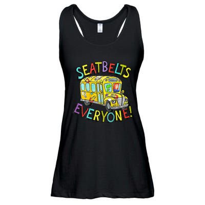 Seatbelts Everyone Funny Magic School Bus Driver Job Pride Ladies Essential Flowy Tank