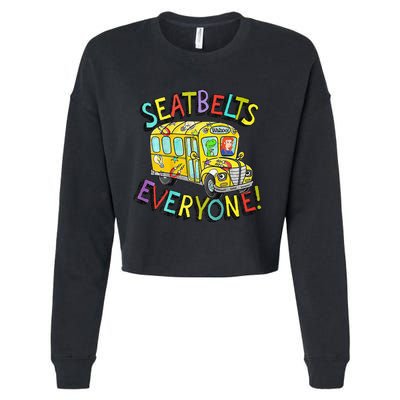 Seatbelts Everyone Funny Magic School Bus Driver Job Pride Cropped Pullover Crew