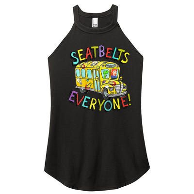 Seatbelts Everyone Funny Magic School Bus Driver Job Pride Women’s Perfect Tri Rocker Tank