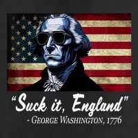 SUCKIT ENGLAND Funny 4th Of July George Washington 1776 Cool Comfort Performance Bucket Hat