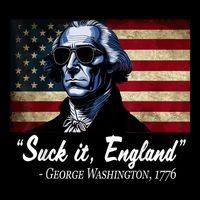 SUCKIT ENGLAND Funny 4th Of July George Washington 1776 Impact Tech Backpack