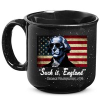 SUCKIT ENGLAND Funny 4th Of July George Washington 1776 15oz Campfire Ceramic Mug