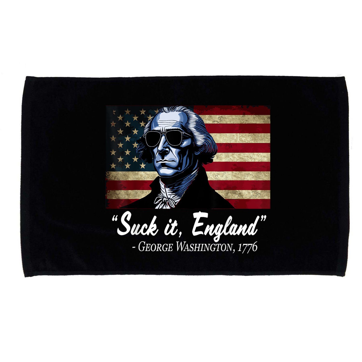SUCKIT ENGLAND Funny 4th Of July George Washington 1776 Microfiber Hand Towel