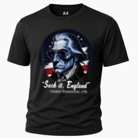 SUCKIT ENGLAND Funny 4th Of July George Washington 1776 Cooling Performance Crew T-Shirt