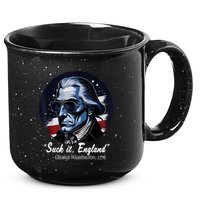 SUCKIT ENGLAND Funny 4th Of July George Washington 1776 15oz Campfire Ceramic Mug