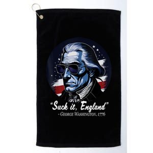 SUCKIT ENGLAND Funny 4th Of July George Washington 1776 Platinum Collection Golf Towel