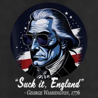 SUCKIT ENGLAND Funny 4th Of July George Washington 1776 Microfiber Hand Towel