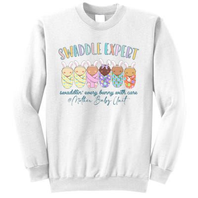 Swaddler Expert Funny Mother Baby Nurse Bunny Easter Day Sweatshirt