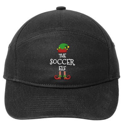 Soccer Elf Family Matching Group Pajama Funny Xmas Gift 7-Panel Snapback Hat