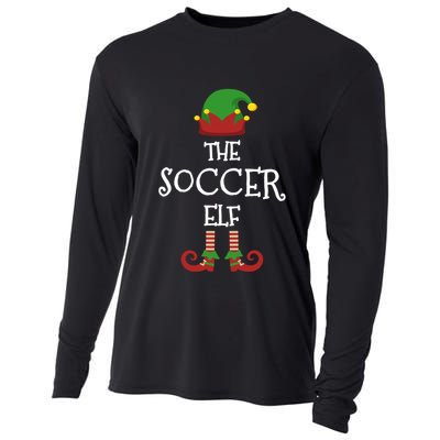 Soccer Elf Family Matching Group Pajama Funny Xmas Gift Cooling Performance Long Sleeve Crew