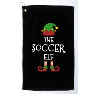 Soccer Elf Family Matching Group Pajama Funny Xmas Gift Platinum Collection Golf Towel