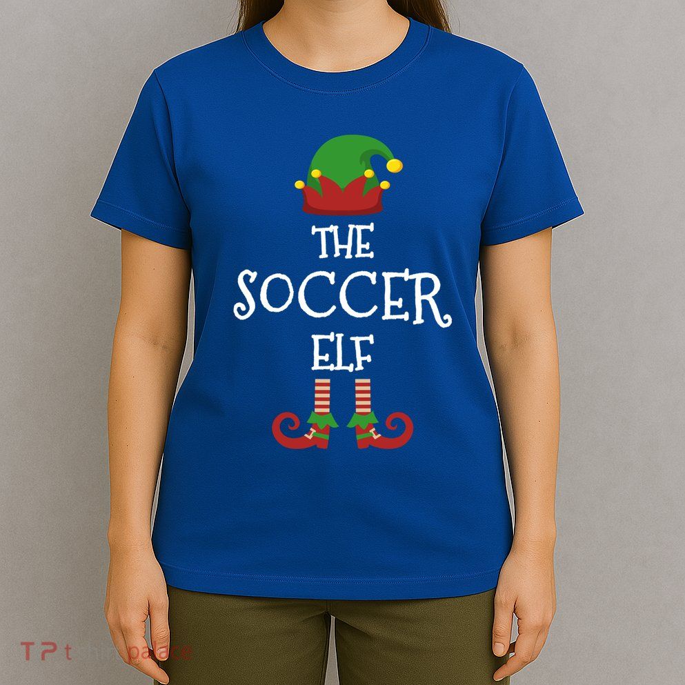 Soccer Elf Family Matching Group Pajama Funny Xmas Gift T-Shirt