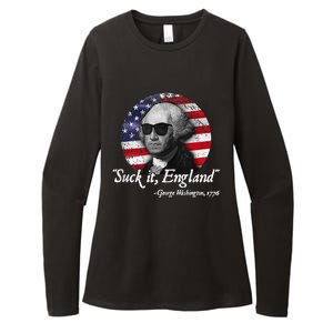 SuckIt England Funny 4th Of July George Washington 1776 Womens CVC Long Sleeve Shirt